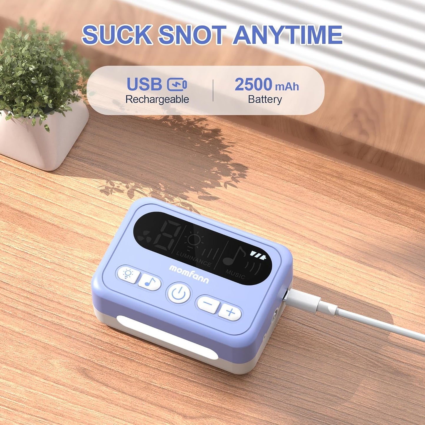 Aspirador nasal para bebé, eléctrico,  9 niveles de succion.