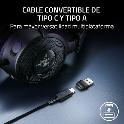 Audífonos Gamer Razer Kraken V4 X Con Cable USB-C