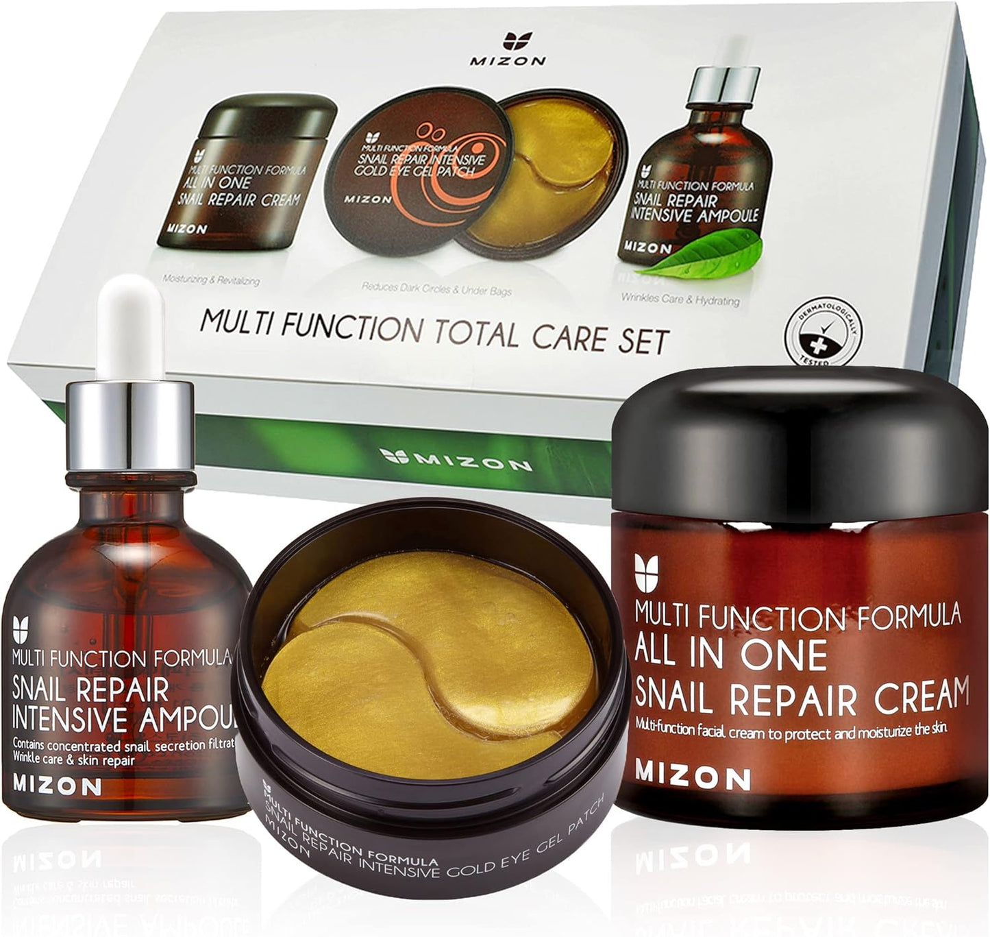 MIZON, Juego de cuidado total, rutina de skincare, baba de caracol.