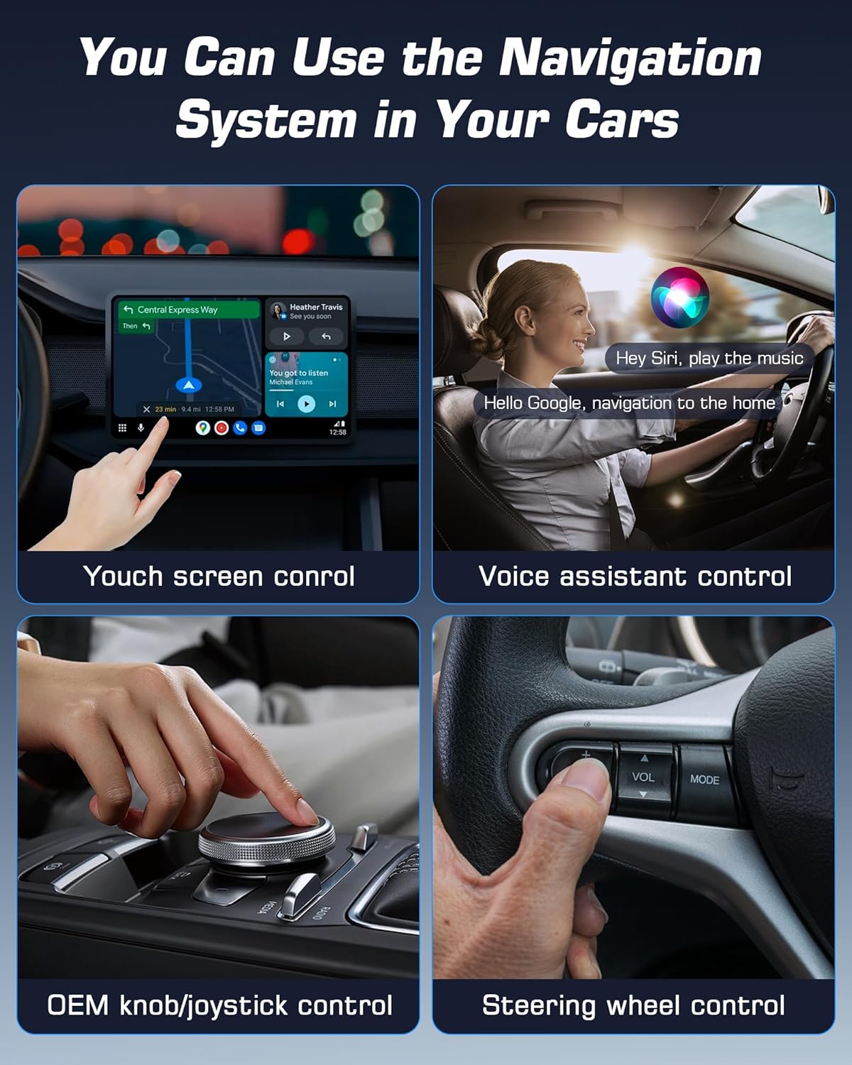 Adaptador Carplay Inalámbrico, 1080p Video Box.