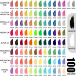 Bolígrafos de gel retráctiles, ZSCM de 100 colores, punta fina 0.039 in.