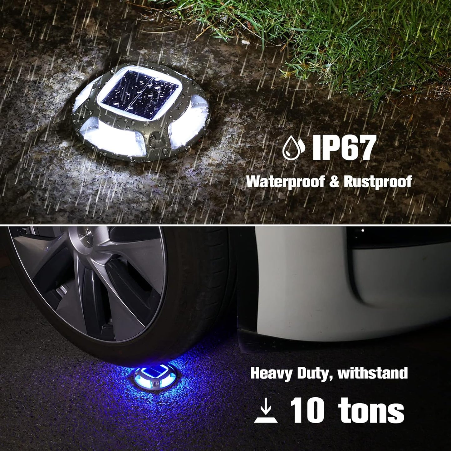 VOLISUN Paquete de 12 luces solares marinas para muelle