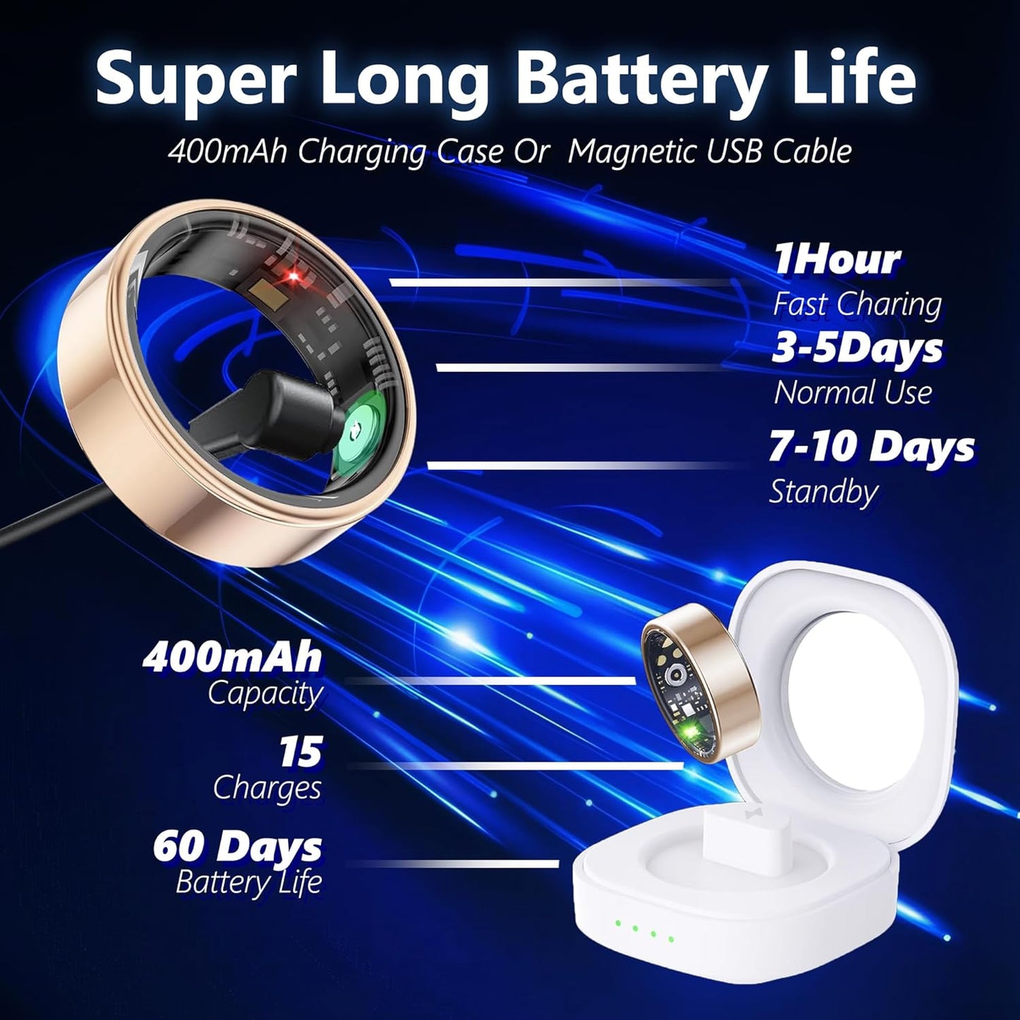 Anillo rastreador de actividad física talla #9