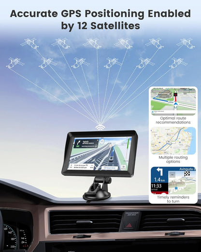 Dispositivo de navegación GPS  FIYAPOO para automóvil 2024.