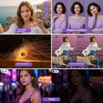 Cámara digital 4K para fotografía, pantalla 180°-3", zoom 16X, 32 GB