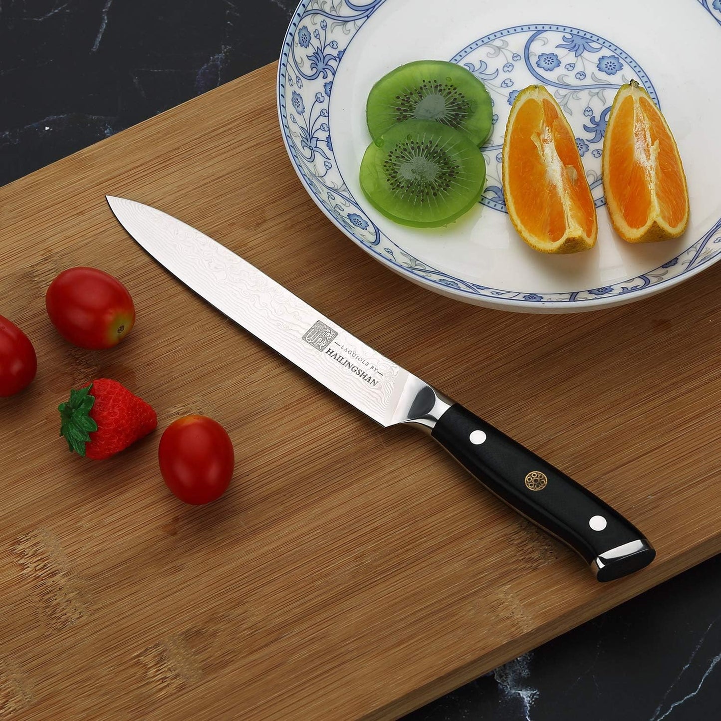 Cuchillo universal para verduras, 6", alto carbono, acero inox.