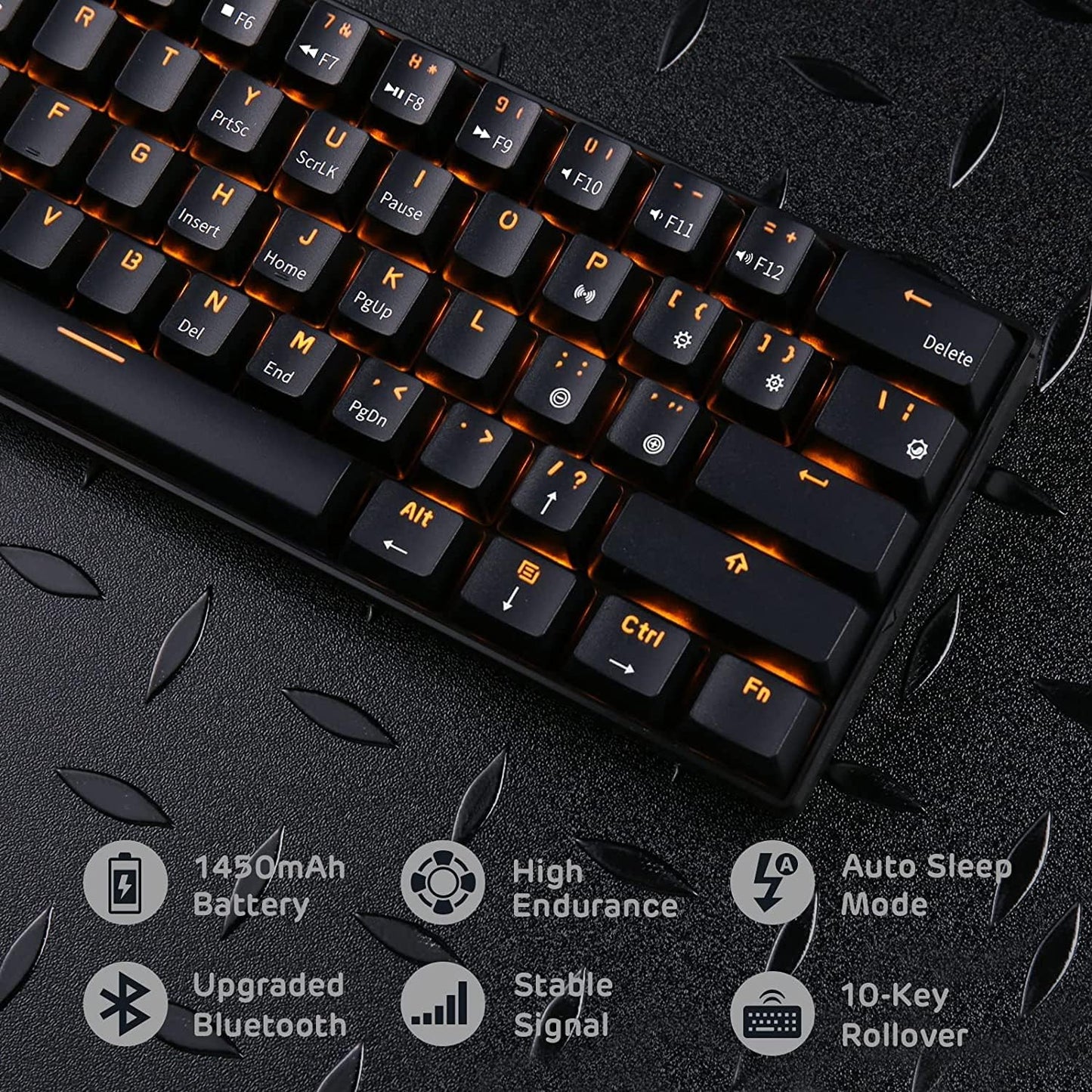 RK ROYAL KLUDGE RK61 Teclado mecánico inalámbrico.