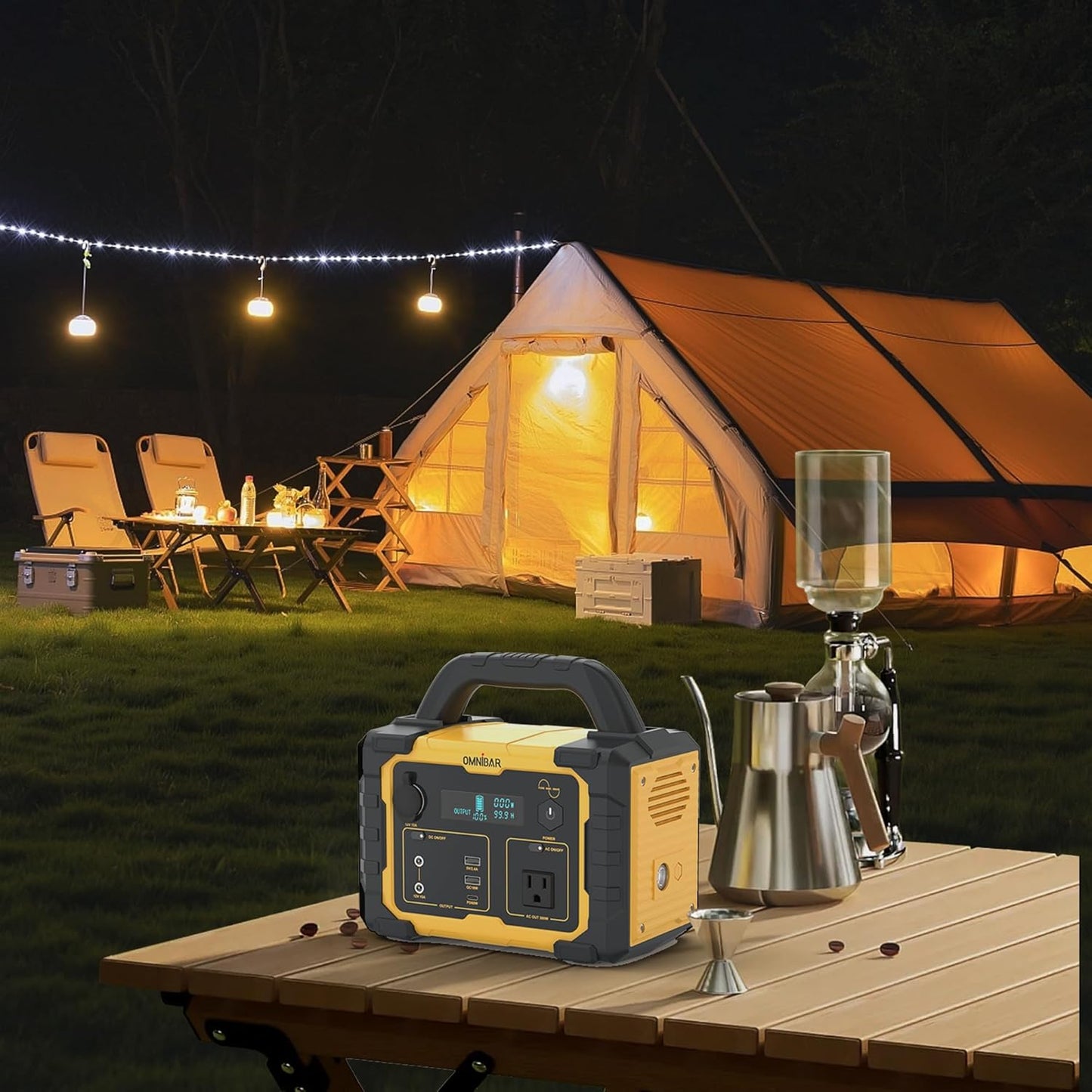 Estación de energía portátil de 300 W, batería de litio.