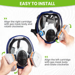 AirGearPro G-750 Respirador Máscara facial completa con filtros A1P2 anti-gas.