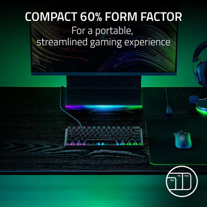 Teclado Razer Huntsman V3 Pro Mini, Gaming Óptico Analógico
