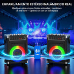 Altavoz Karaoke Bluetooth JYX-69BT con 2 Micrófonos Inalámbricos.