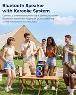 Karaoke Altavoz Bluetooth con 2 micrófonos T-08