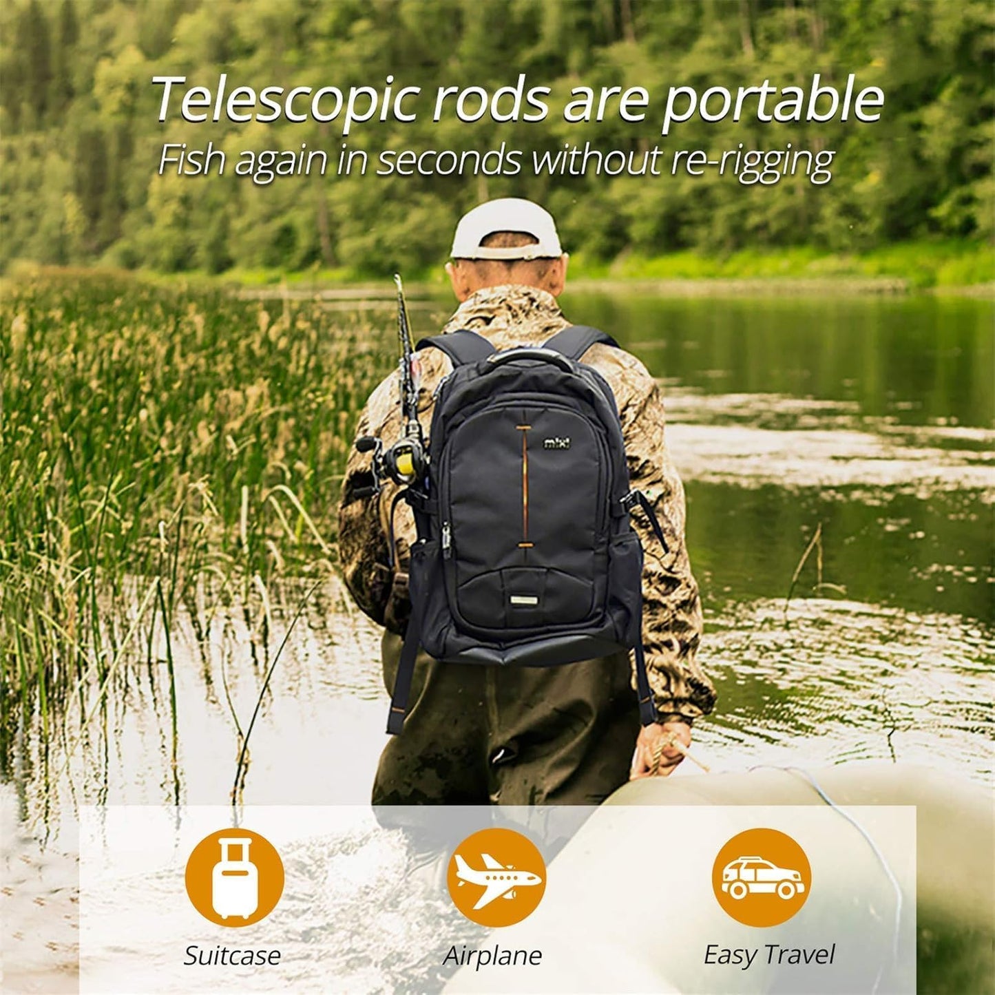 Kastking- Cañas de pescar telescópicas Blackhawk II.(USADO)