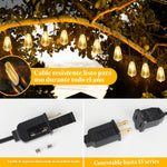 Guirnalda de luces LED para exteriores, Brightever, 100FT, imperm.