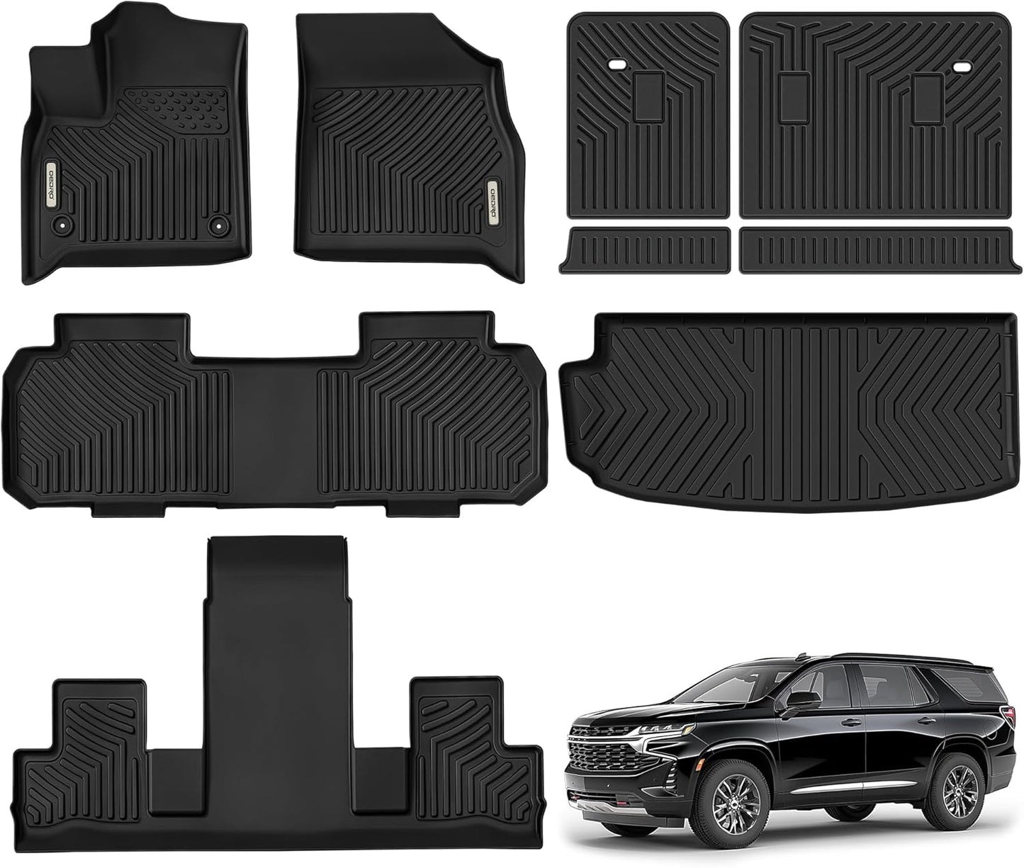 OEDRO tapetes de suelo, Chevy Traverse 2018-2025- 7 plazas