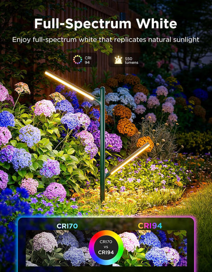 Luces de jardín Govee H7086, 64 escenas, IP66 iluminación de paisaje.