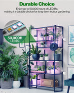 Luz LED de crecimiento, 1 pie, para plantas de interior, enlazable.