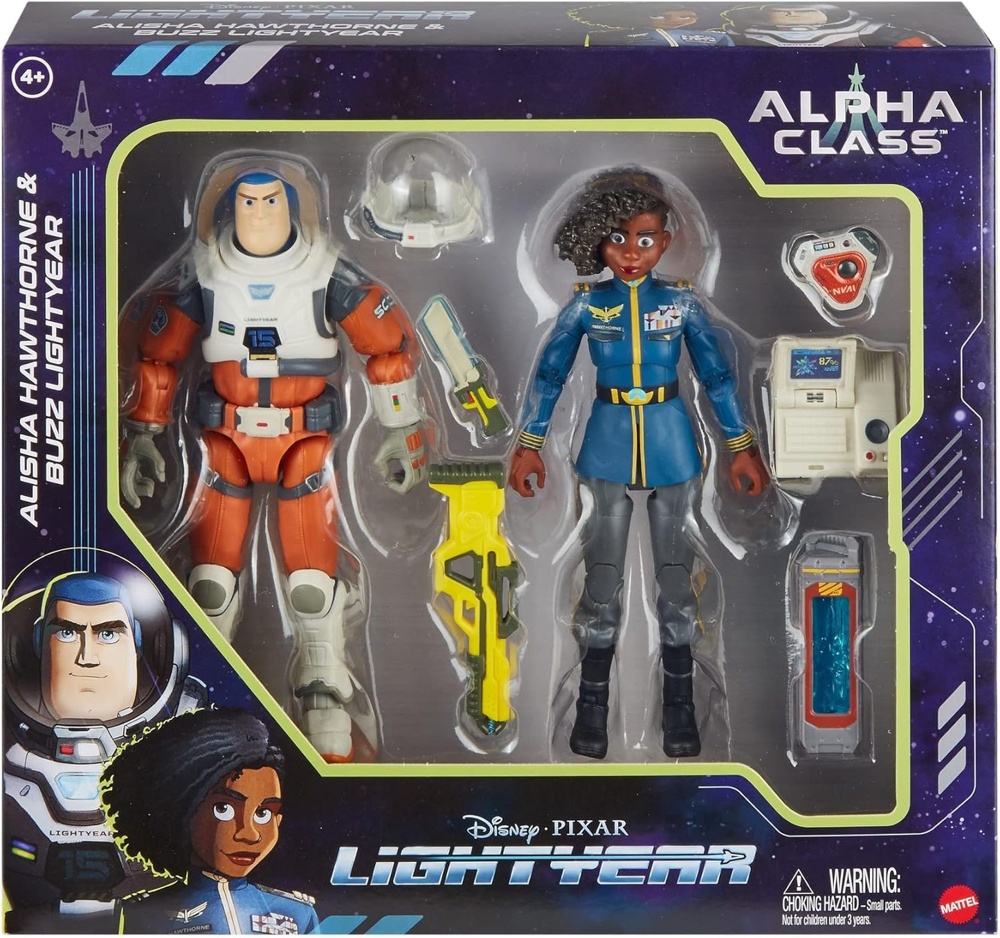 Figuras de acción de Alisha Hawthorne y Buzz Lightyear