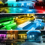 Tira de luces LED para exteriores de 100 ft, RGB-IP68 Control (DETALLE)