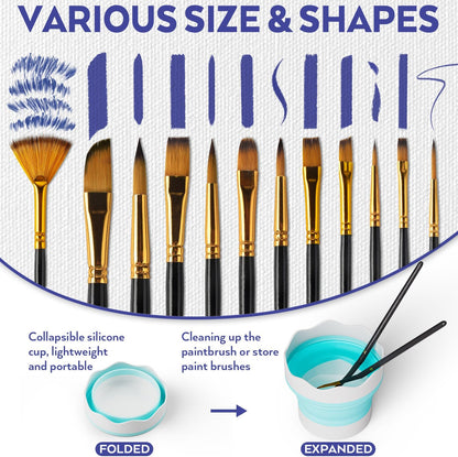 Kit de Pinturas Acrílicas en Lienzo, Nicpro de 80 pcs, 36ML.