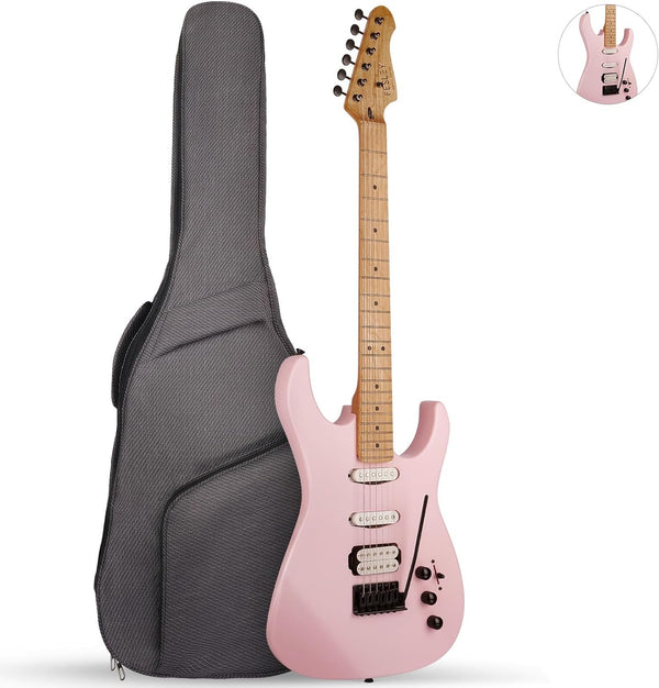 Guitarra Eléctrica Fesley, Cuello De Arce, Cuerpo Solido, 39".