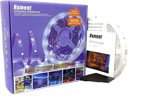 Tira de luces 10 mts. LED, RGB con control remoto, kit completo.
