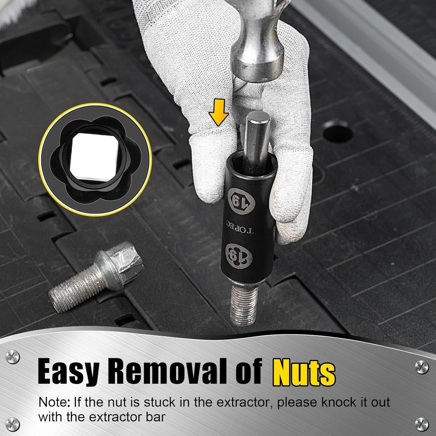 Kit de dados extractores para birlos de coche, 7 piezas.(USADO)