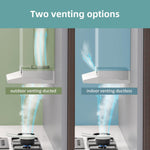 Campana extractora de 30", ventilador de escape de 2 velocidades.