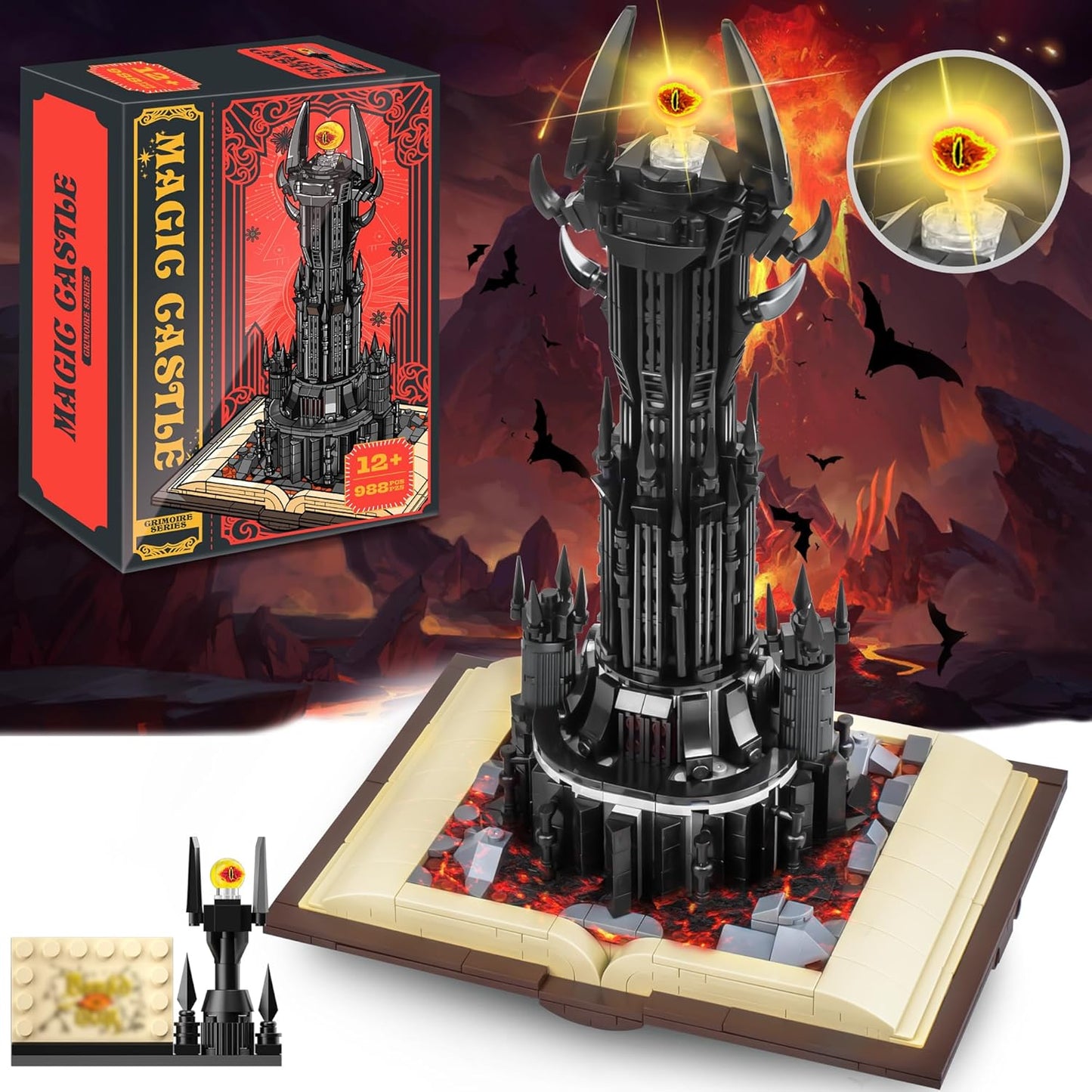 Juego de construcción de torre oscura del rey de los anillos mágicos 969 PCS