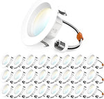 Luces LED empotrables de 4",  660 LM, 11 W  27k-5k Sunco 24 pack