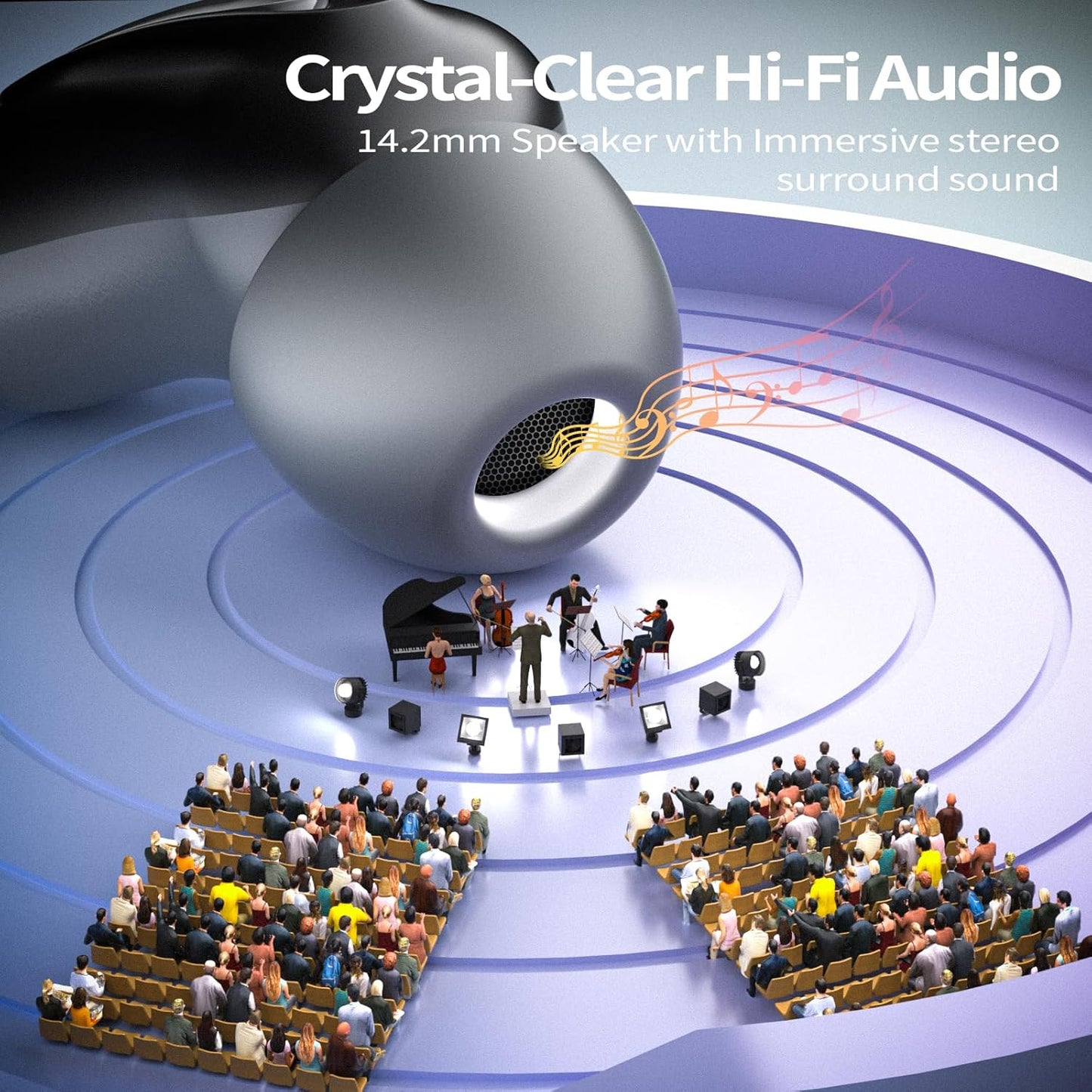 Auriculares para dormir inalámbricos Bluetooth 5.4 impermeables