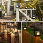 Luces Solares para Postes, 8 piezas, Impermeables con efecto brillo.