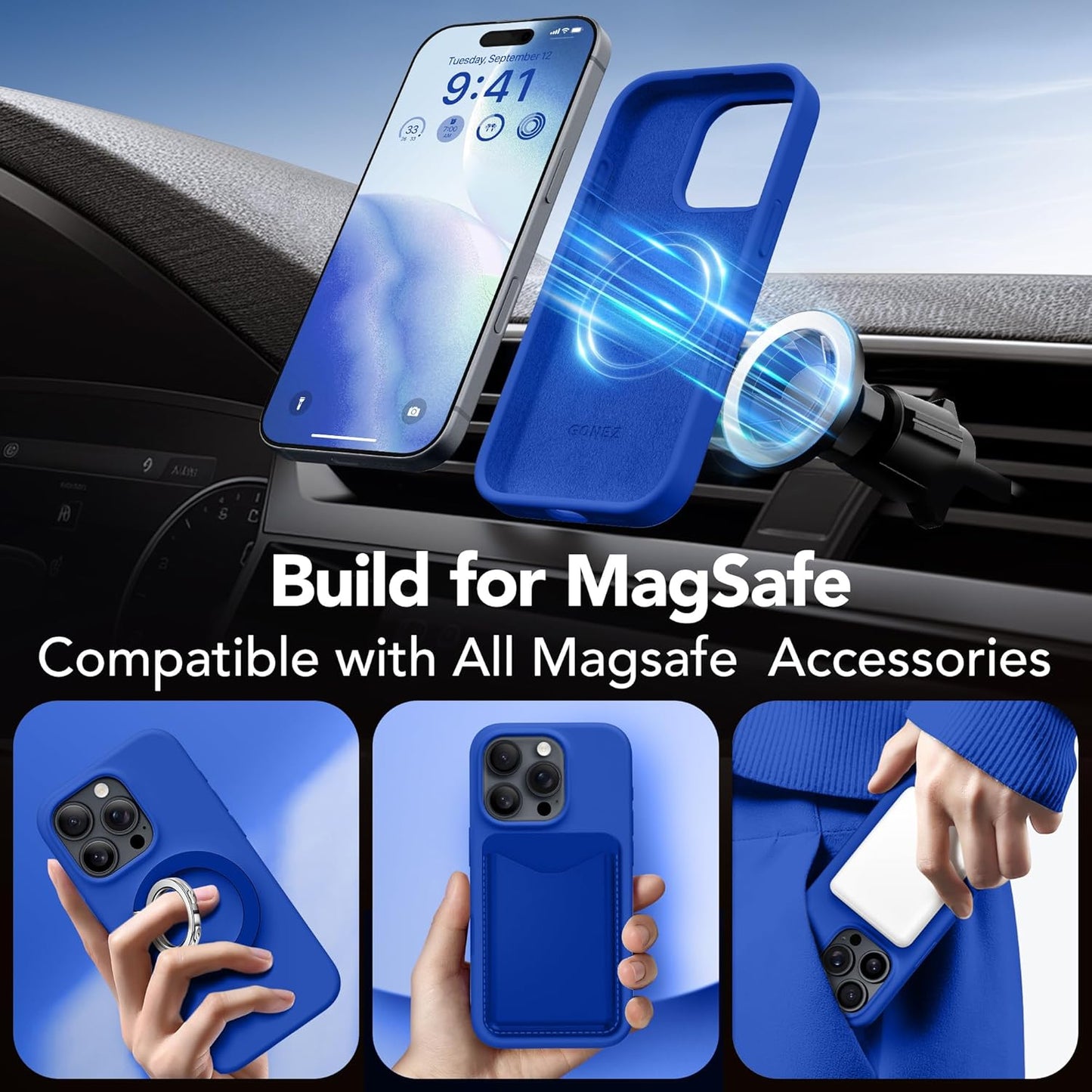 Funda magnética para iPhone 16 Pro Max, GONEZ, Magsafe.