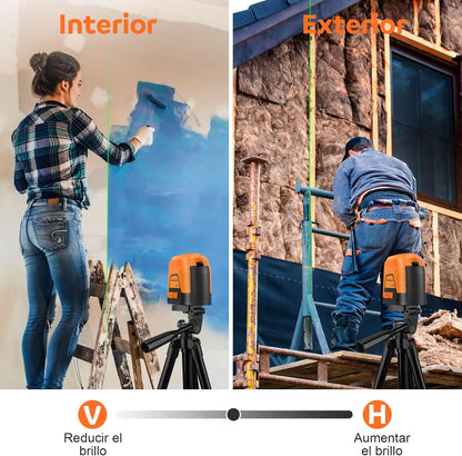 Nivel Láser Verde de 30m CHILEAD, Autonivelante con Carga USB para Construcción