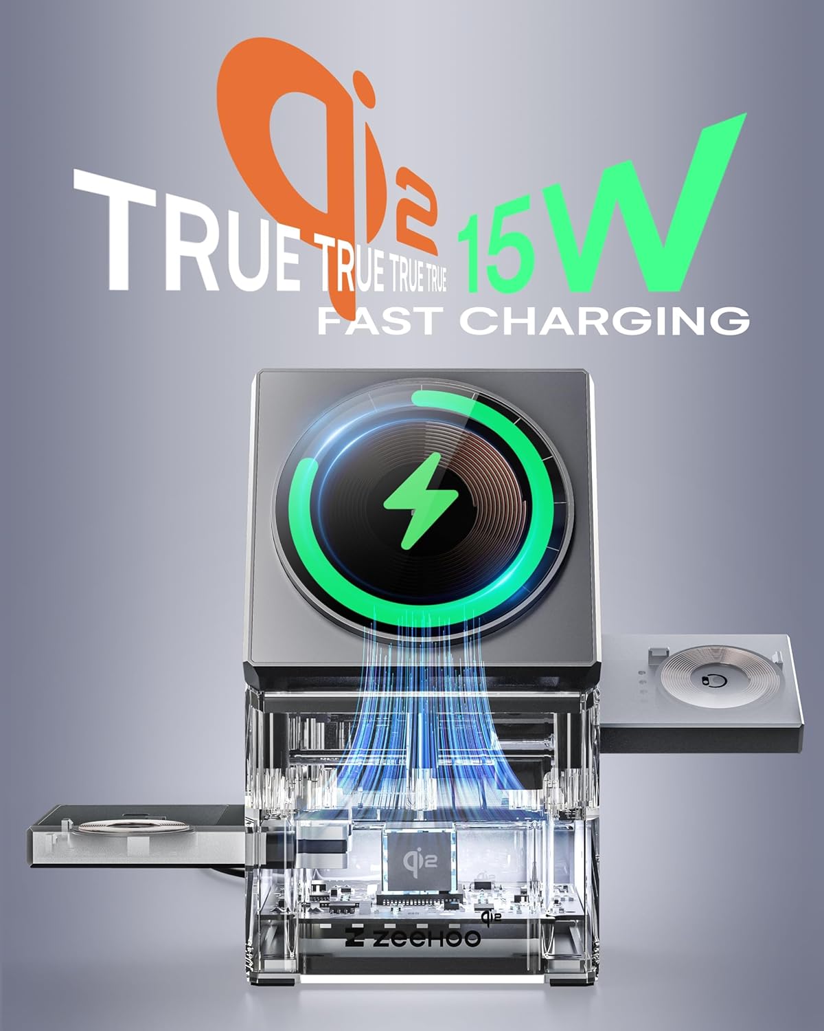 Zeehoo Estación Giratoria De Carga 3 En 1 (USADO)