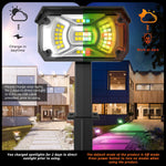 Luces solares, con color, para exteriores, impermeables, 9 modos.