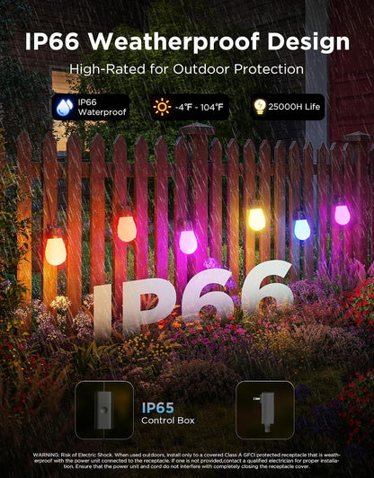 Guirnalda de luces Govee S14 H702C, 144 pies, IP66 Comp. con Alexa