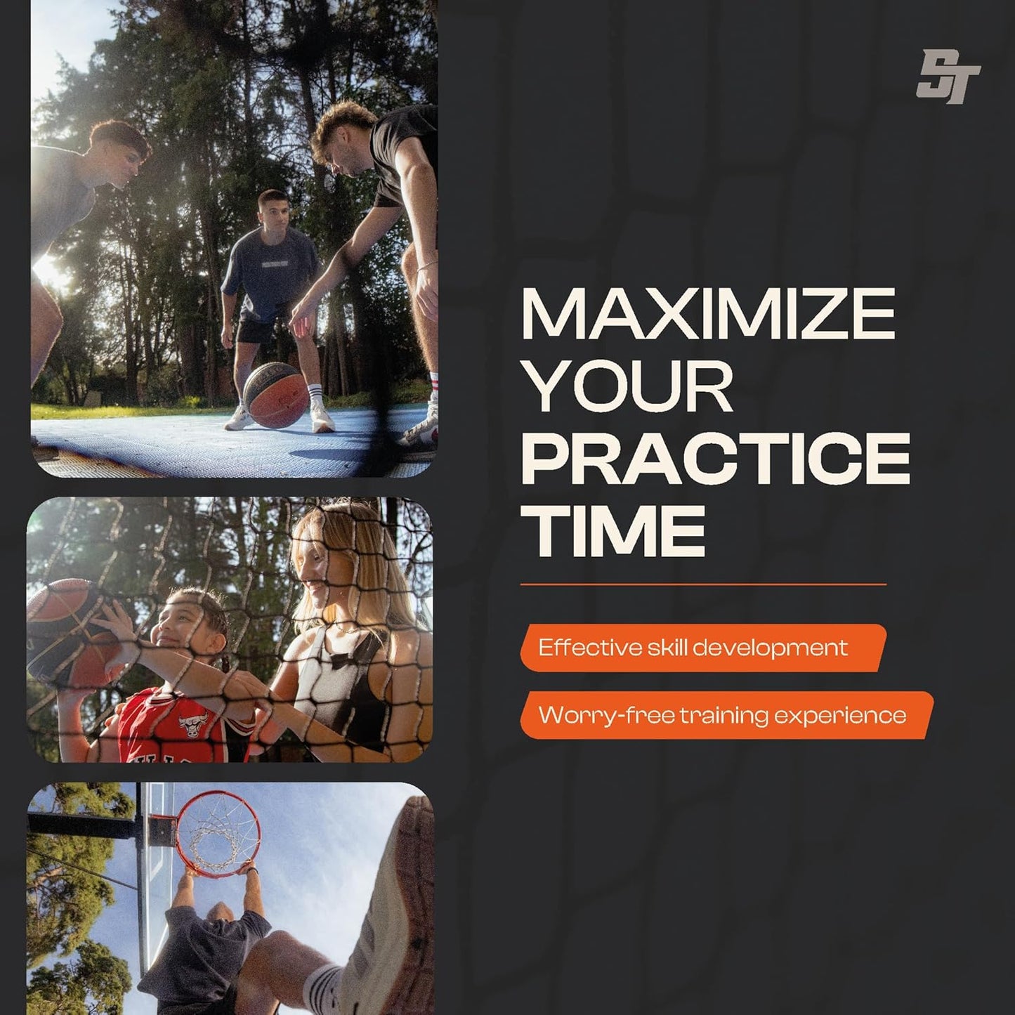 Power Net, Red de protección de baloncesto para patio.