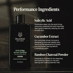 Cepillo vibrante para rostro y cuerpo con gel de ducha, Black Wolf.