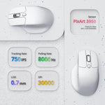 Mouse Gamer Keychron M6 30000 DPI Bluetooth Blanco
