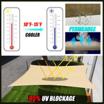 Sombra, toldo de malla, 16' X 22', bloqueo de rayos UV 95%, permeable.