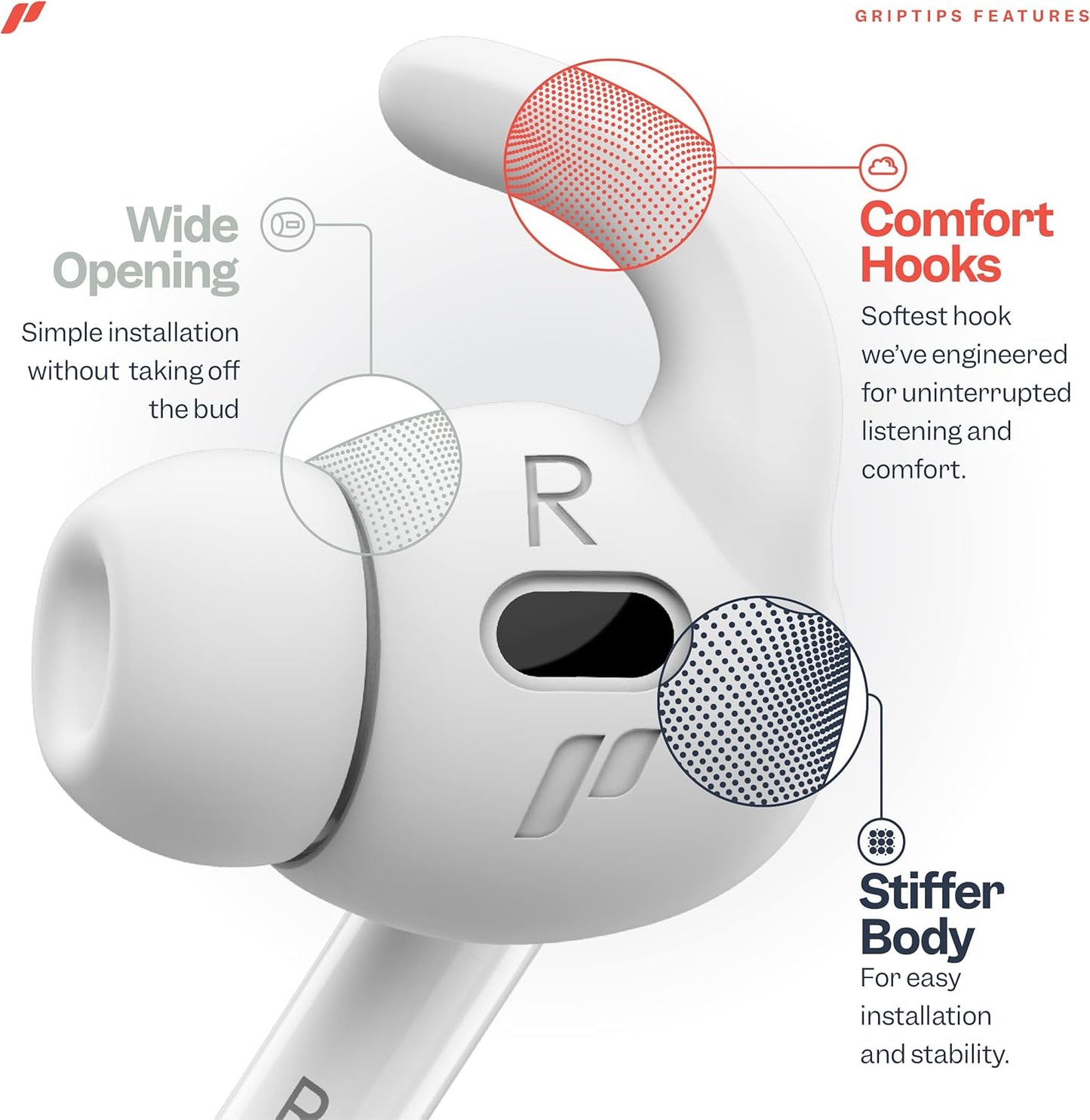 4 Pares De Fundas Para AirPods Pro 2 Ganchos Para Las Orejas