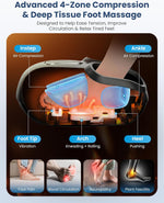 Masajeador de pies con calor, compresión y vibración, Comfier.