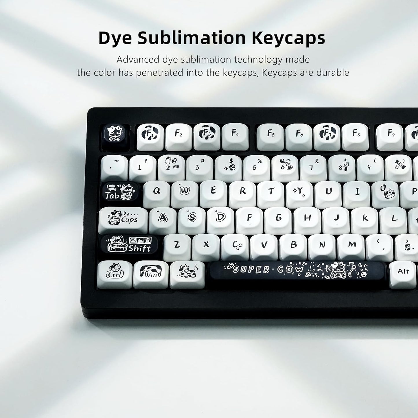 Teclas MOA con sublimación de tinta, PBT 75%, teclado mecánico.