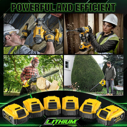 Baterías de repuesto Yayetur, compatible con Dewalt, 20V Max 8000 mAh