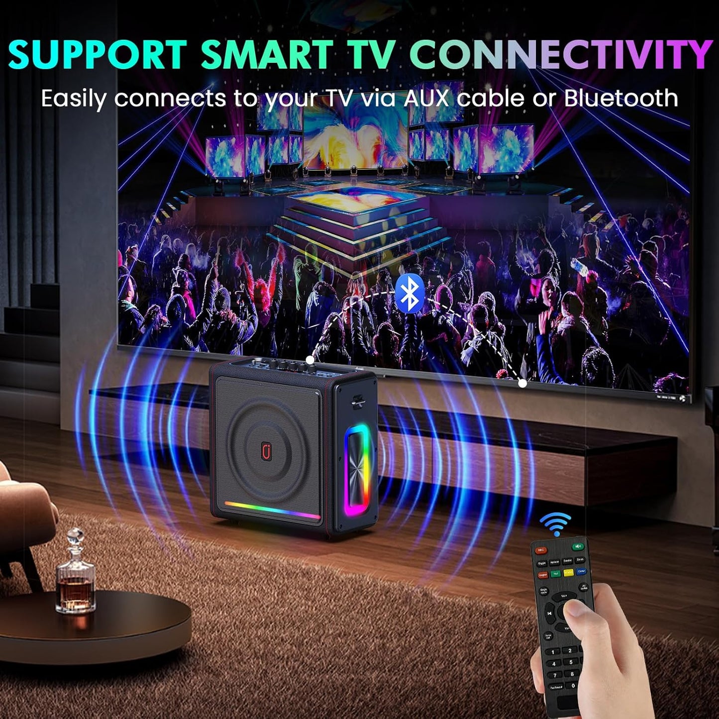 Máquina de karaoke con 2 micrófonos inalámbricos, ms78.