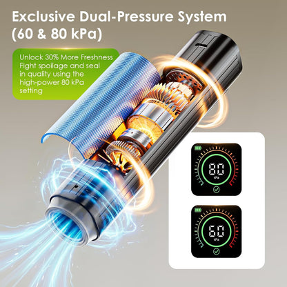 Selladora al vacío Elxis, con bolsas reutilizables, 2 velocidades 60/80 kPa