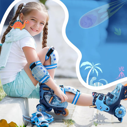 Patines 4 Ruedas SULIFEEL Ajustables Para Niños Con Luces TALLA XS