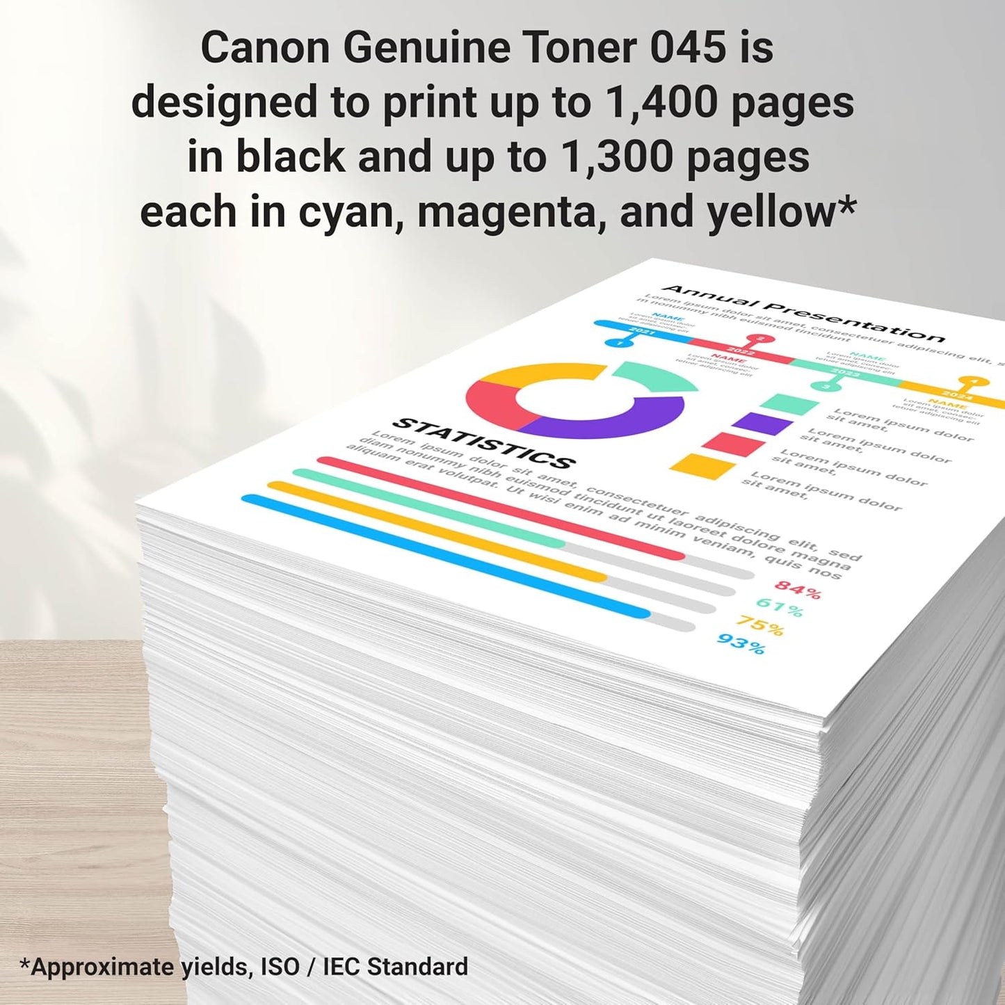 Canon cartucho de tóner 045 original, color Magenta.
