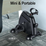 Mini bicicleta estática, para brazos y piernas con pantalla LCD.